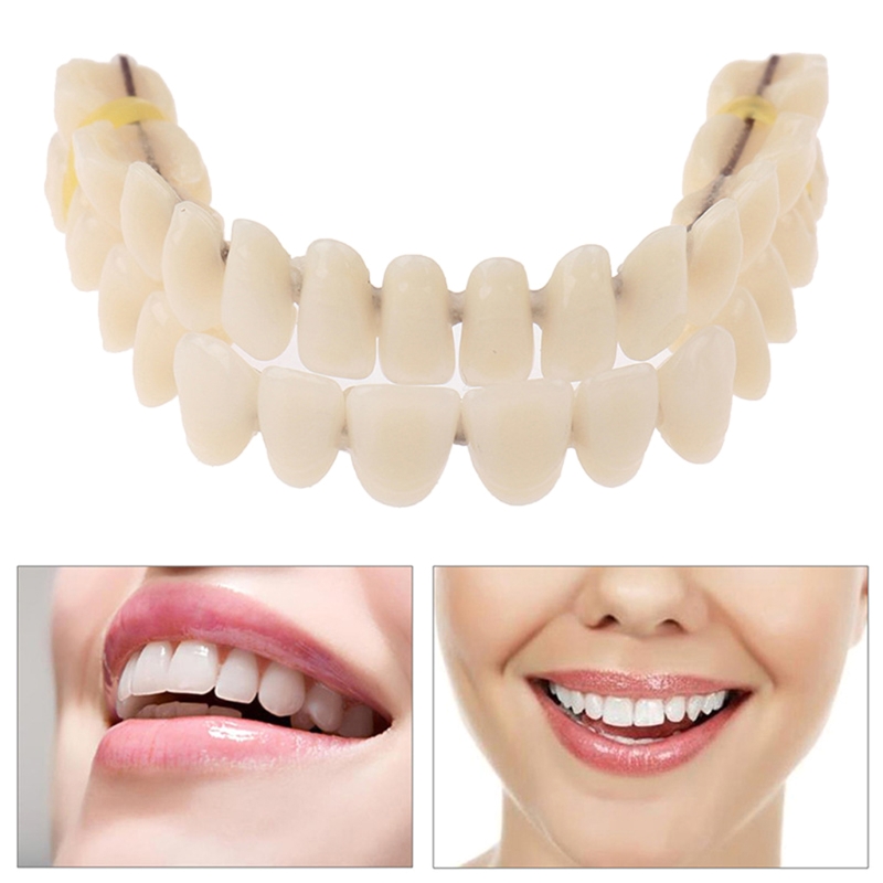 Resin Teeth Denture Upper Lowe - Teeth Whitening Mask ulasan dan harga