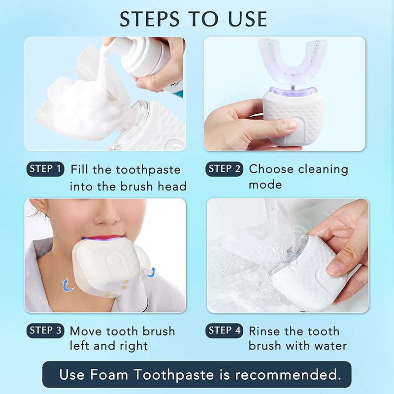 U-Shaped Rechargeable Light Qu - Teeth Whitening Levels ulasan dan harga