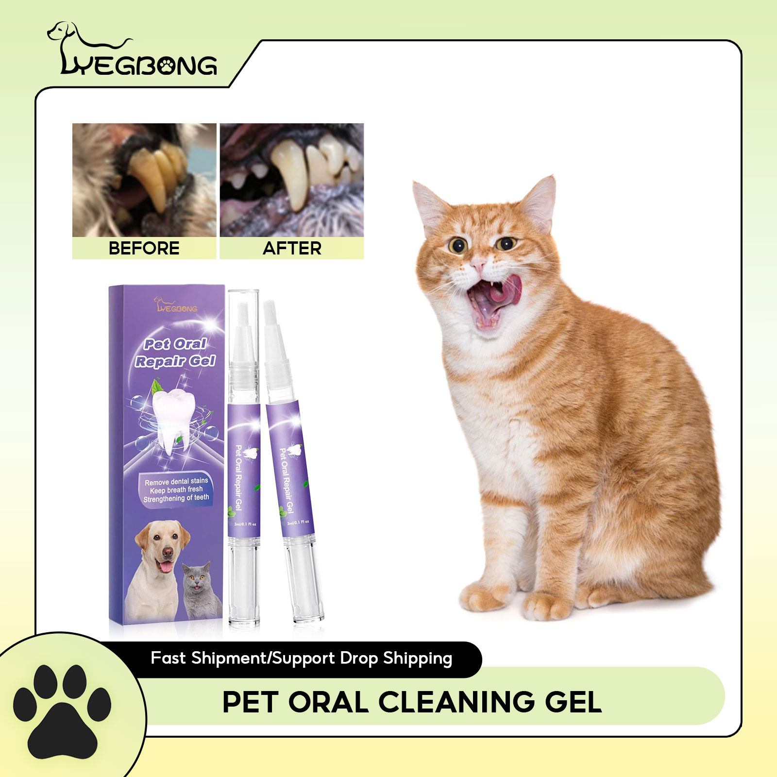 Pet Oral Repair Gel Puppy Tart - Teeth Whitening With Peroxide ulasan dan harga