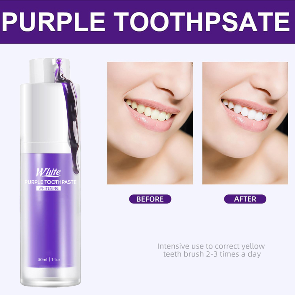 Purple Whitening Toothpaste 30 - Teeth Whitening Hismile ulasan dan harga
