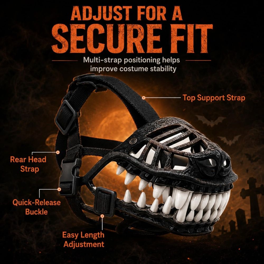 Spooky Latex Scary Dog Muzzle  - Teeth Whitening Mask ulasan dan harga