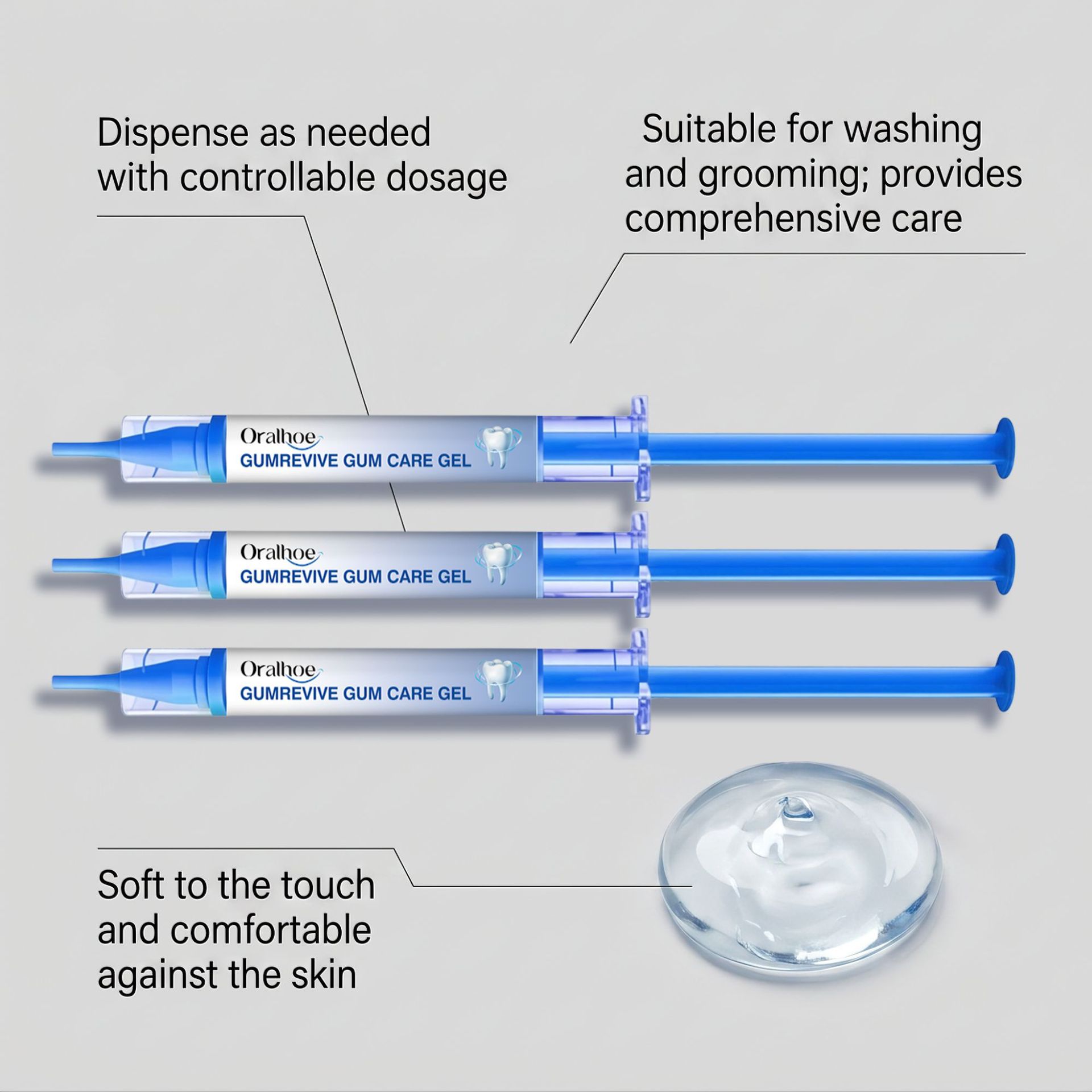 Gum Care Gel 3Pcs 9ml Oral Cle - Teeth Whitening Gel Syringes ulasan dan harga