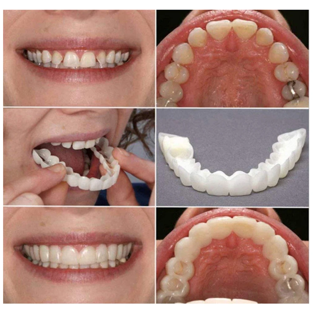 2 Pairs Dentures Teeth Denture - Teeth Whitening Mask ulasan dan harga