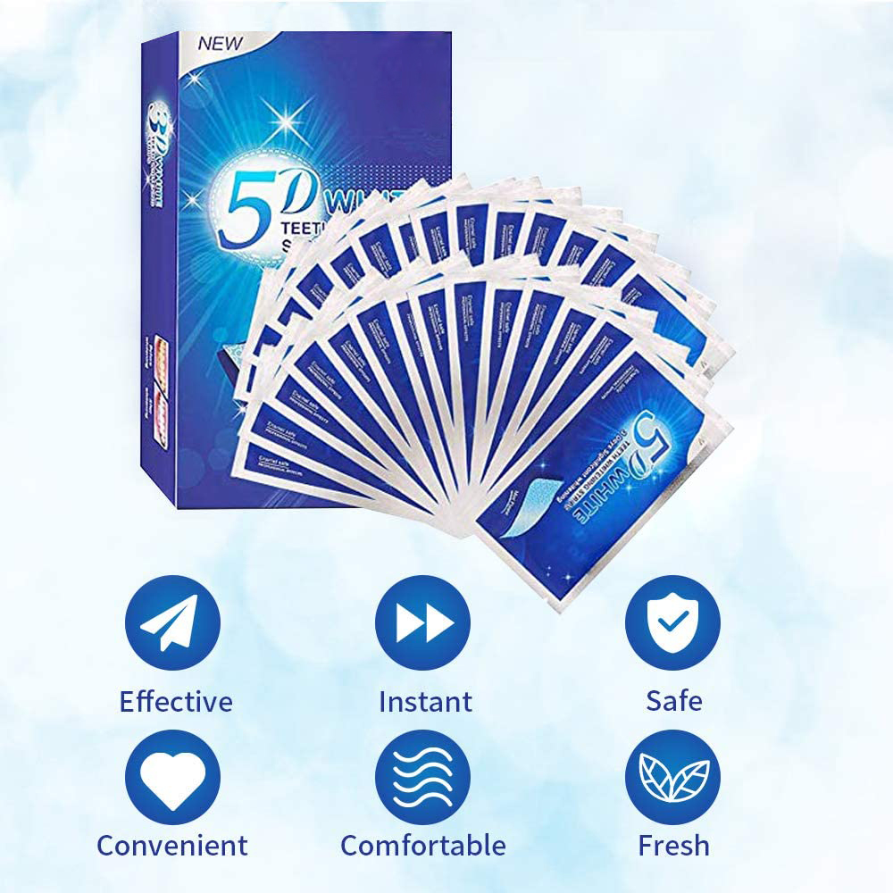 5D White Teeth Whitening Strip - Teeth Whitening With Peroxide ulasan dan harga