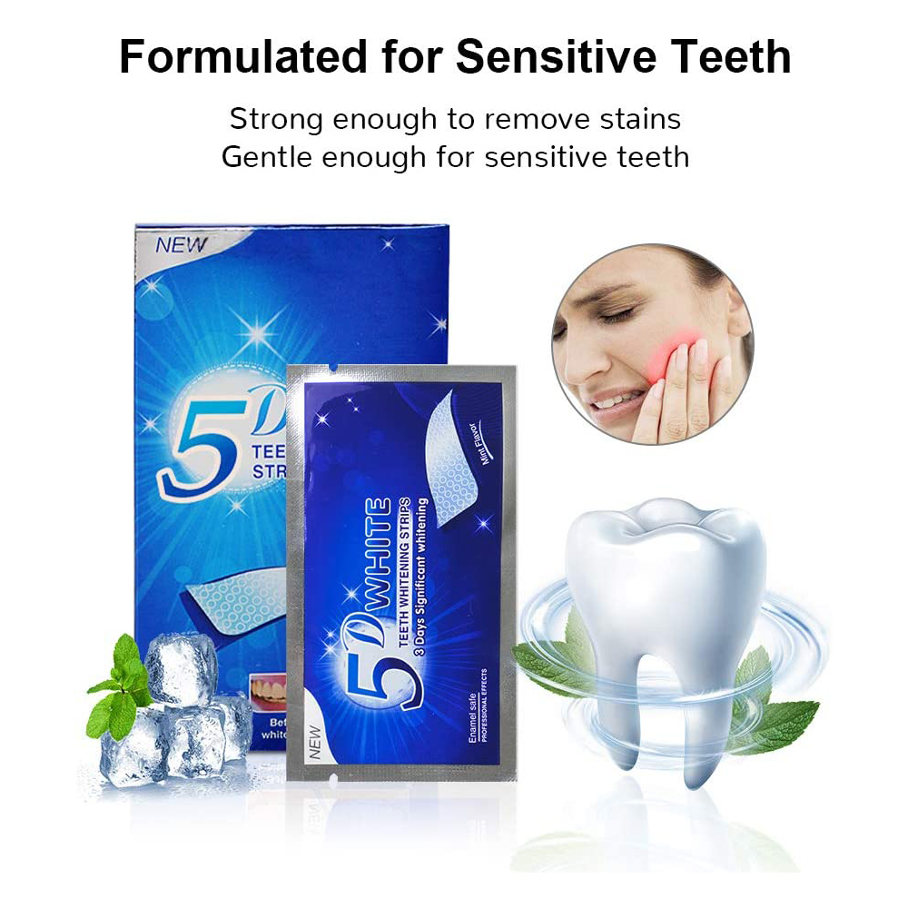 5D White Teeth Whitening Strip - Teeth Whitening With Peroxide ulasan dan harga