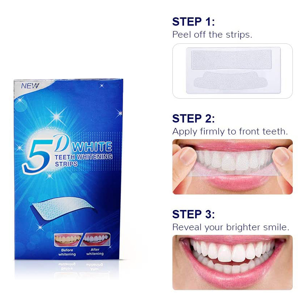 5D White Teeth Whitening Strip - Teeth Whitening With Peroxide ulasan dan harga