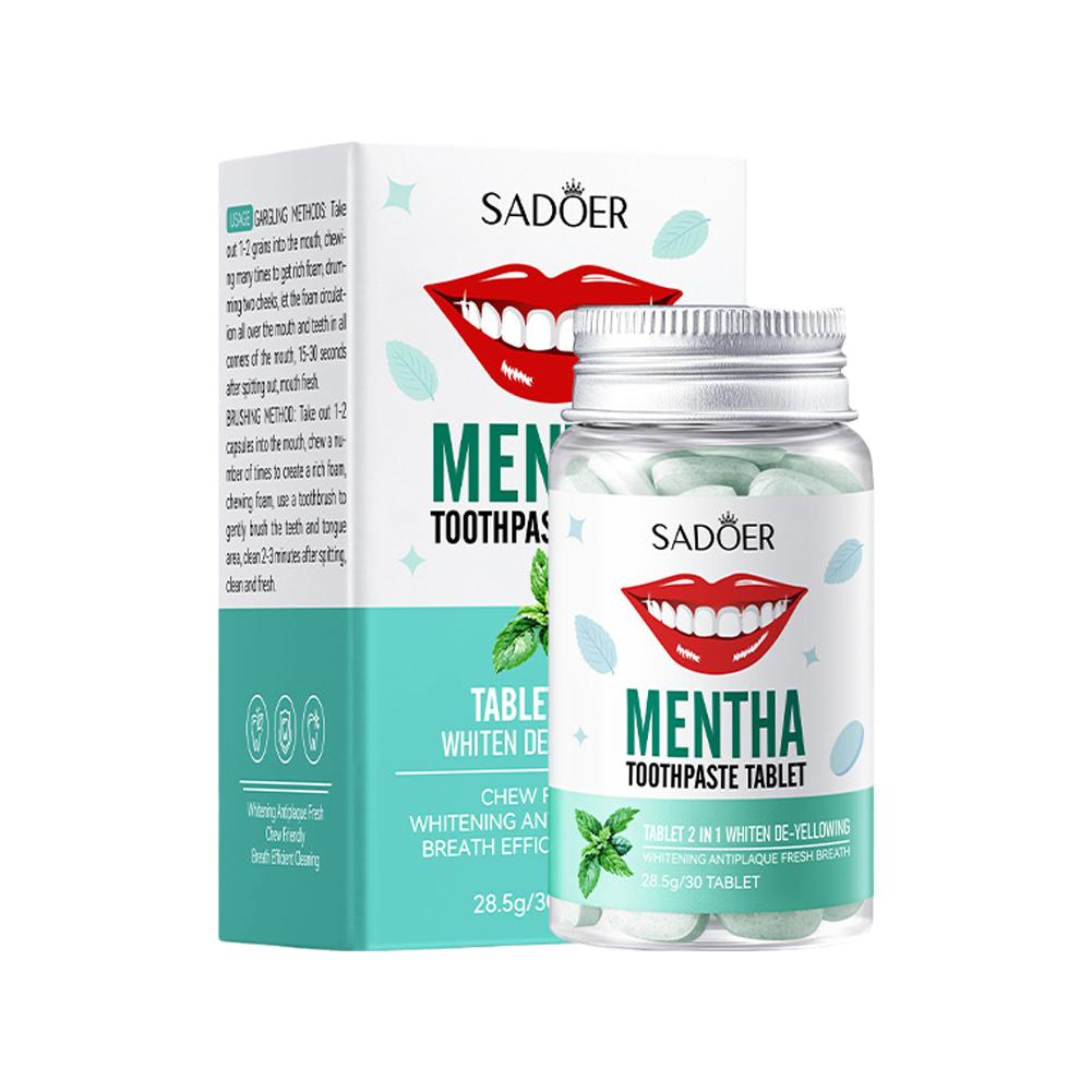 Mint Solid Toothpaste Tablets  - Teeth Whitening Levels ulasan dan harga